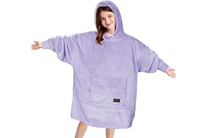Catalonia Wearable Blanket Hoodie for Kids - Oversized Warm Cozy Hooded Blanket - Sweatshirt Blanket with Pocket & Sleeves