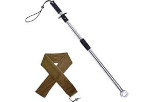 FAIRILAND Heavy-Duty Fish Gripper – Extra-Long Stainless Steel Grabber with Non-Slip Handle, Wrist Lanyard & Storage Bag for Secure Fish Handling in Freshwater & Saltwater