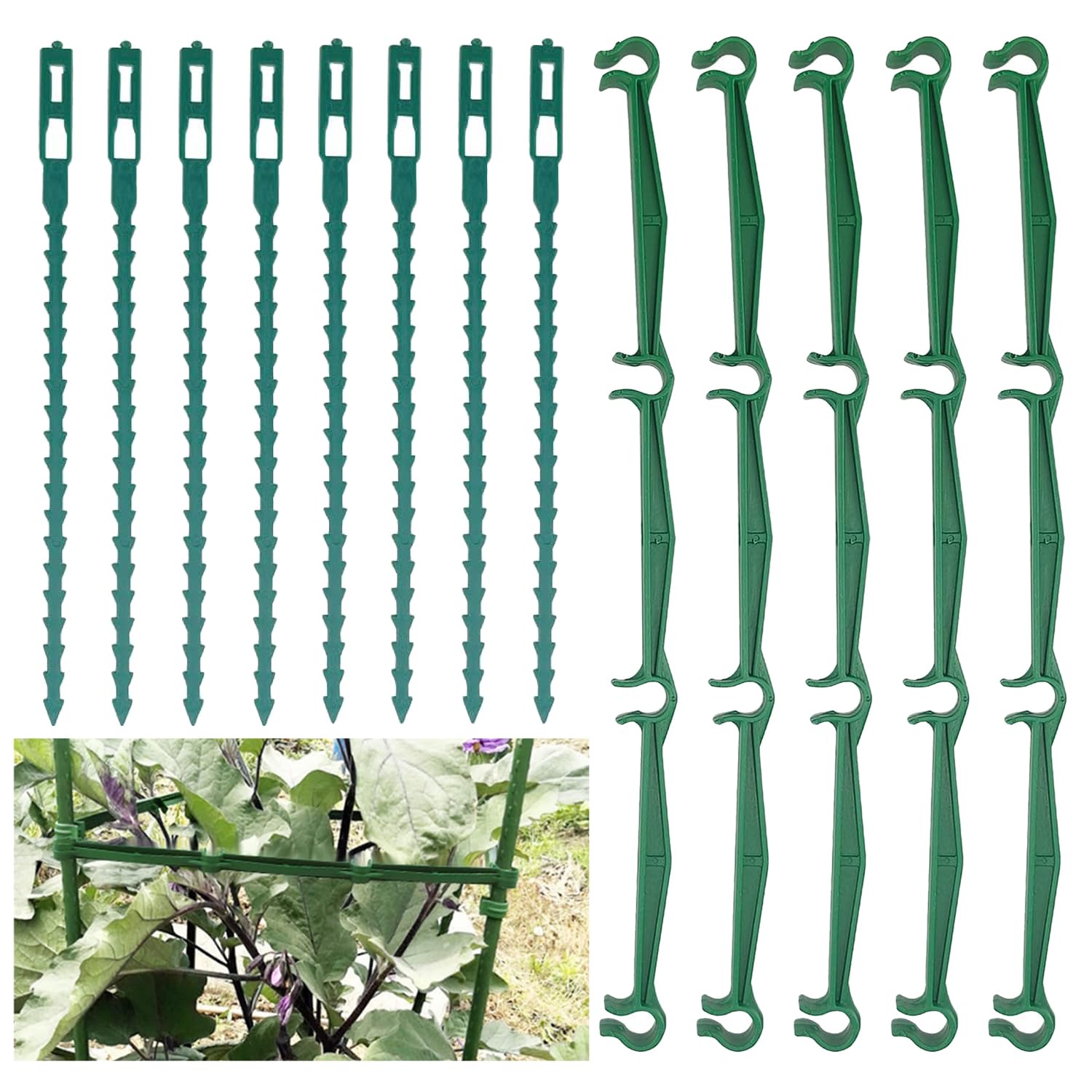 SHUIYUE 9 Pcs Stake Arms Trellis Connectors, Adjustable Plant Stakes Connectors, Adjustable Stake Arms Trellis Connectors, Garden Stakes For Tomato Cage And Climbing Plants