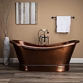 Vintage Tub & Bath Melody 58 Inch Copper Freestanding Double Slipper Bathtub - Medium Copper