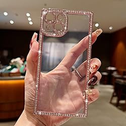 ROSEHUI Clear Glitter Phone Case for iPhone