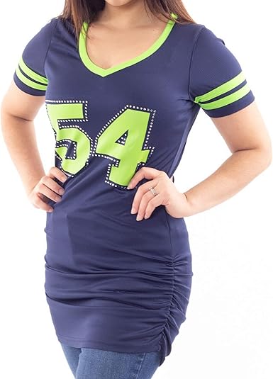 navy and lime green dress