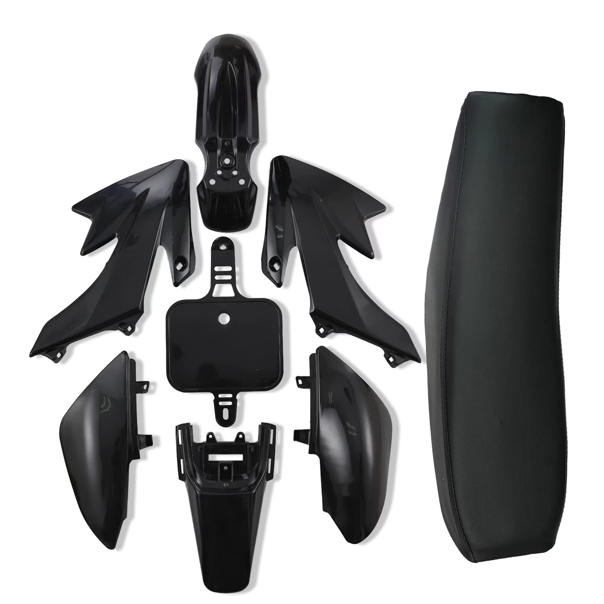 Photo 1 of CLEO Plastics Kit with Black Seat for CRF50 XR50, Chinese 50cc Dirt Pit Bike,Fenders Fairings Replacement Plastic with Seat