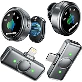 FGRLJFGLK Magnetic Wireless Microphone for iPhone: Smart Noise Reduction | Hi-Fi Recording Vlogging Recording - Wireless lavalier microphone for Android - Plug &amp; Play for Content Creator