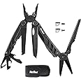 NexTool Heavy Duty Multitool Pliers with Pocket Scissors, Replaceable Wire Cutters, Nylon Sheath, Folding Multitool Knife with Safety Lock for Camping, Survival, Home Repair, DIY