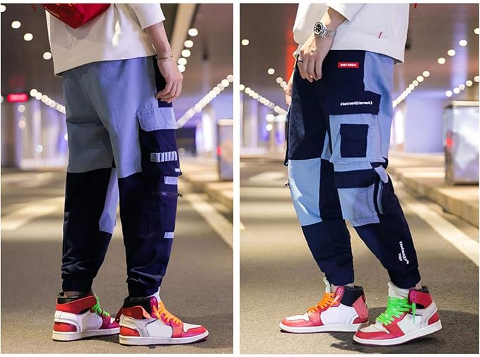 Pantalones cargo holgados Streetwear para hombre con bolsillos