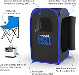 Runitude Portable Sauna Pop-Up Tent 1000W Steam Generator Chair Floor Mats view 5