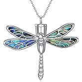 VIJASHOP Urn Necklace for Ashes Dragonfly/Starfish/Hummingbird/Wings Cremation Pendant Necklace Keepsake Cremation Memory Jewelry for Women Girls