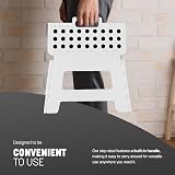 KEPLIN 9 Inch Heavy Duty Folding Step Stool Non-Slip White view 4