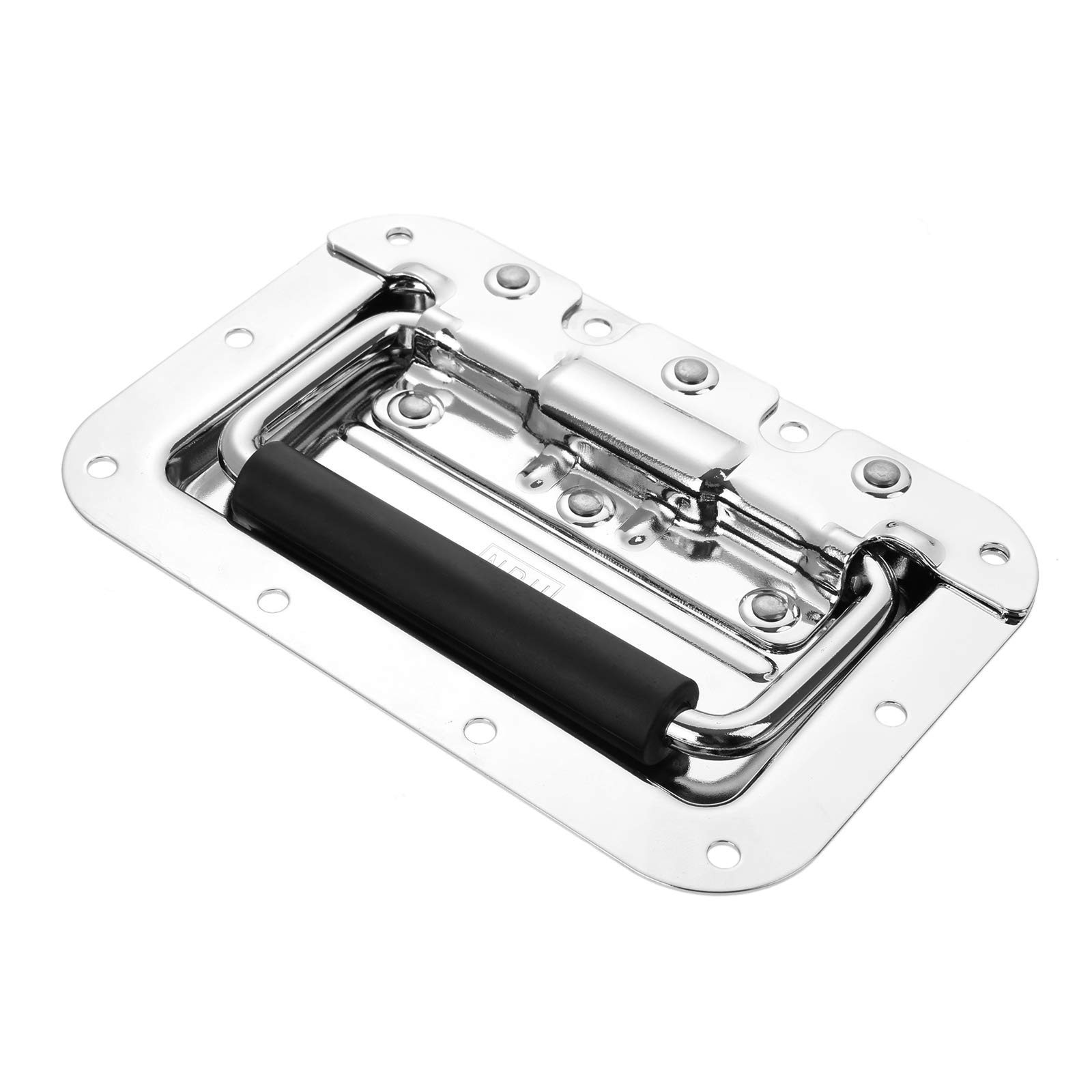 Yetaha 1PC Spring Loaded Folding Handle, 162x107mm Stainless Steel Heavy Duty Box Handle for Flight Case, Toolbox, Storage Box, Luggage Hardware Replacement