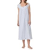 Eileen West Sleepwear & Loungewear for Women - Jersey Knit Collection - 100% Cotton Lightweight Stretchy Long Nightgown