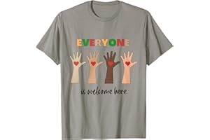IDAHO TEACHER EVERYONE IS WELCOME HERE MEN WOMEN Idaho Teacher Everyone Is Welcome Here Fist Hand Support T-Shirt