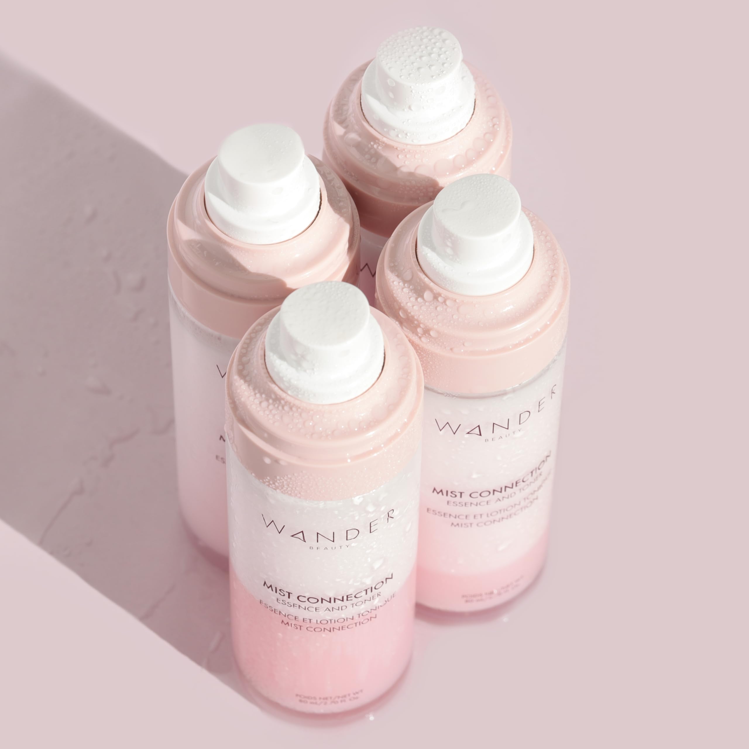 Wander Beauty Mist Connection Essence and Toner - 8-in-1 pH Balancing & Hydrating Facial Mist - Glowy Skin Care with Niacinamide, Hyaluronic Acid, Evening Primrose & Avocado - Alcohol-Free - 2.7 fl oz