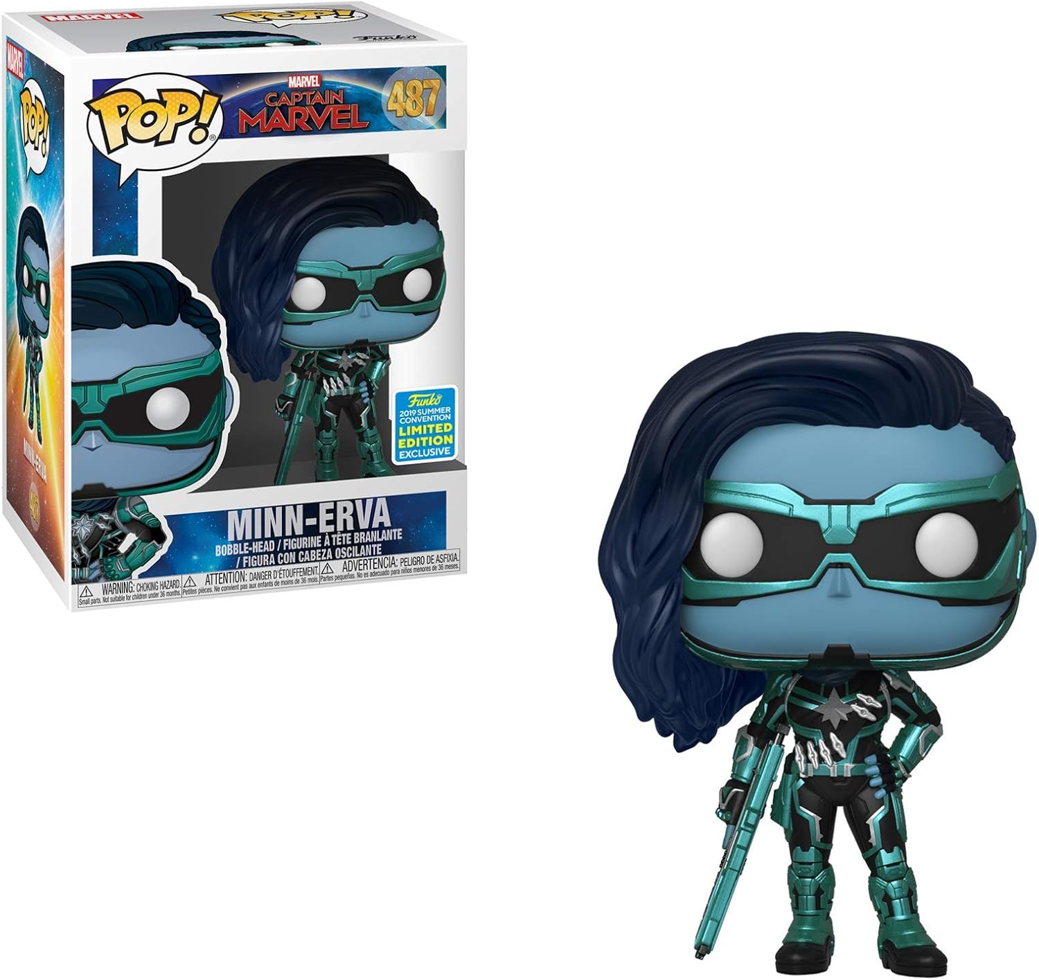 Funko Pop Captain Marvel: Doctor MINN ERVA Figures and Action Figures, Multicolor (889698411042) - Image 3