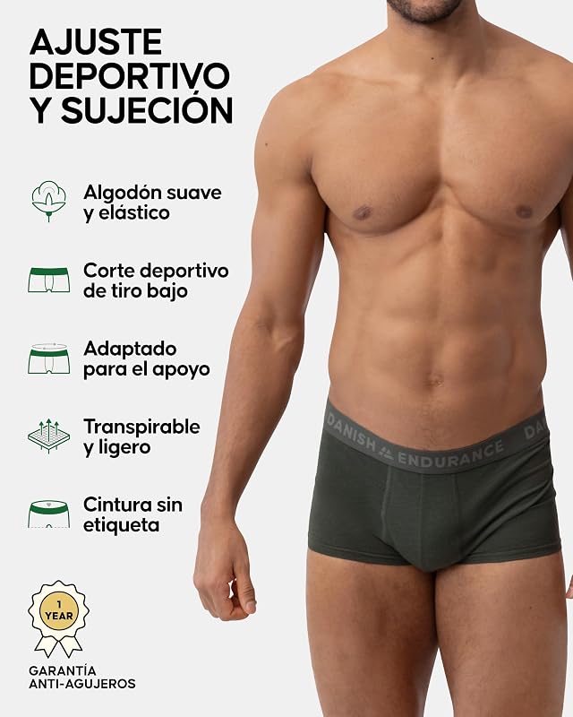 Cuecas masculinas de cintura baixa, pack 6 MC (3xBlue Melange, 3xGreen Melange) L — foto 2 de 6