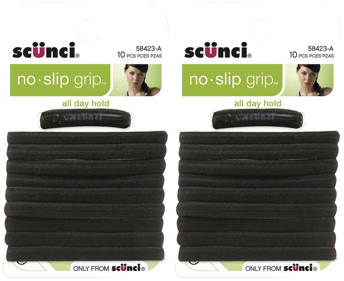 Scunci No Slip Grip Elastic Hair Ties, Blonde, 16 pk, 2 pk