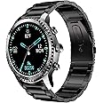 Compatible for Tinwoo Smartwatch Bands, YOUkei Stainless Steel Metal Replacement Strap Bracelet Compatible for Tinwoo T20 T20W Smartwatch (Black)