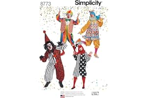 Simplicity 8773 Adult Clown Costume Sewing Pattern, Sizes XS-XL