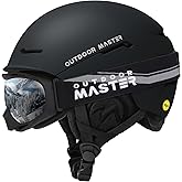 OutdoorMaster Ski Helmet Set,ELK MIPS Ski Helmet with OTG Ski Goggles - MIPS Snowboard Helmet Set for Men, Women & Youth