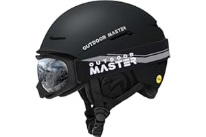 OutdoorMaster Ski Helmet Set,ELK MIPS Ski Helmet with OTG Ski Goggles - MIPS Snowboard Helmet Set for Men, Women & Youth