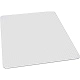 ES Robbins EverLife 46-Inch by 60-Inch Professional Series Medium Pile Carpet Anchor Bar Rectangle Vinyl Chair Mat, Clear