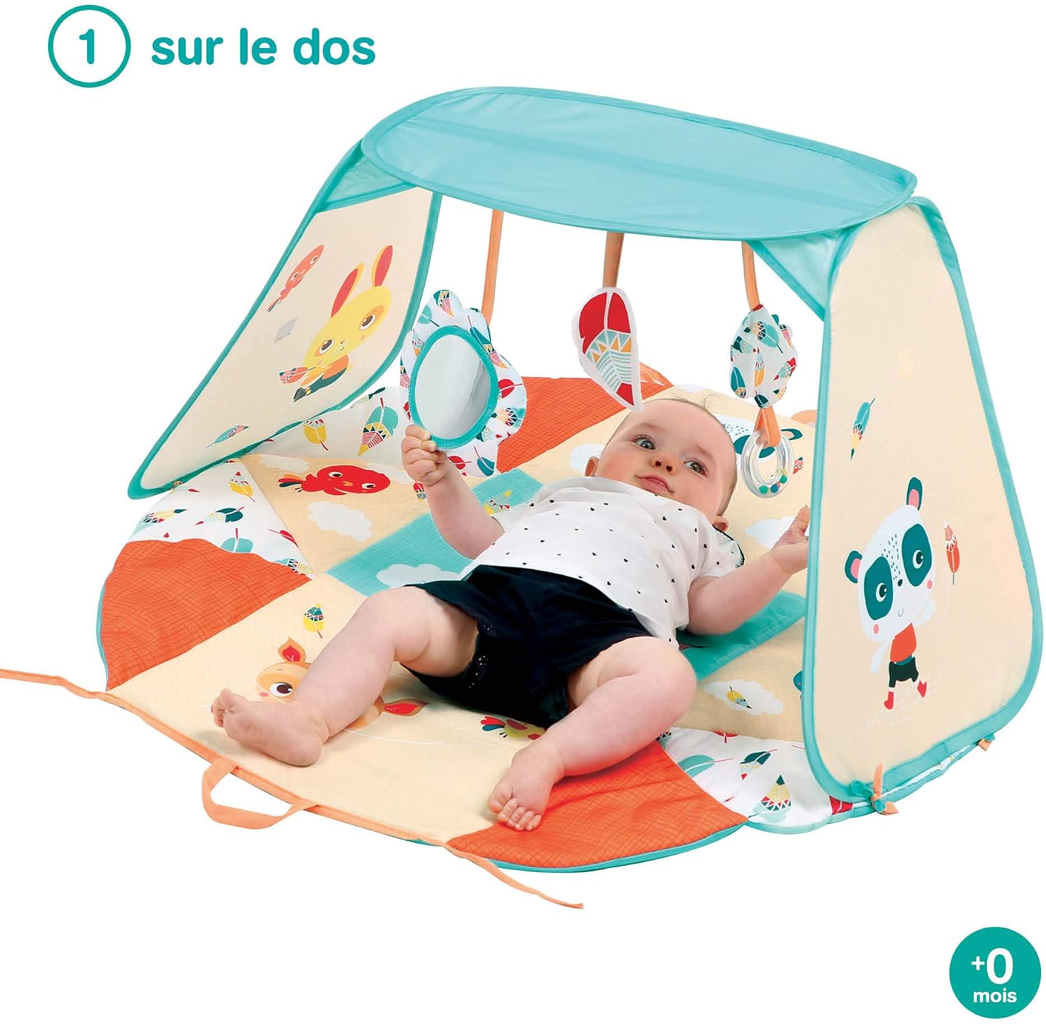LUDI - Modular Play Mat - 3-in-1 Playmat - Activity Arch, Awakening Panel and Play Area - Develop Motor Skills - from 0 Months - Image 4