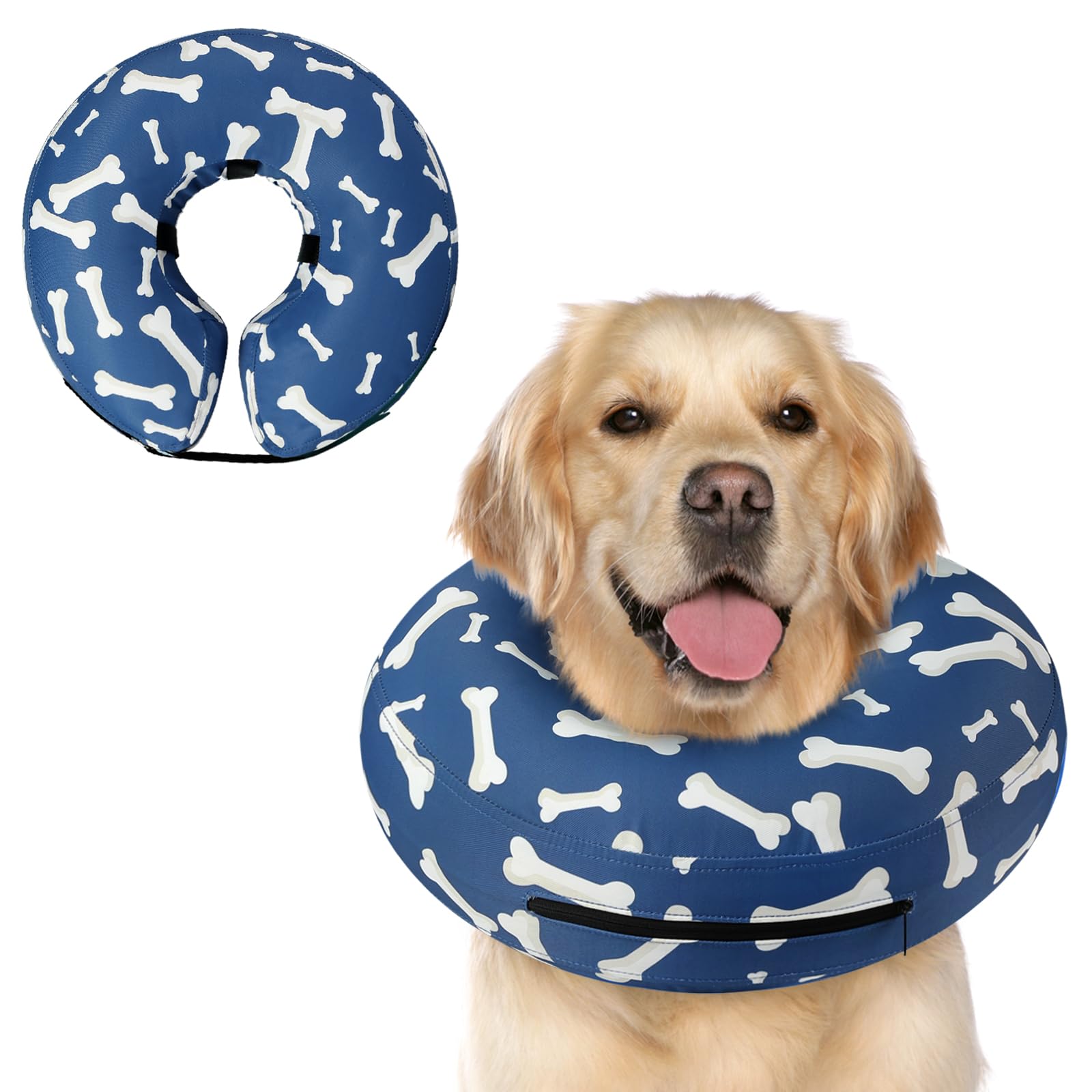 Photo 1 of Supet Inflatable Dog Cone Alternative After Surgery - Neck Donut Recovery E-Collar for Neuter - Soft Cone for Small, Medium, Large Dogs