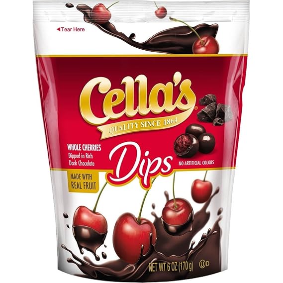 Cella's Dips Whole Dark Chocolate Covered Cherries, 6oz