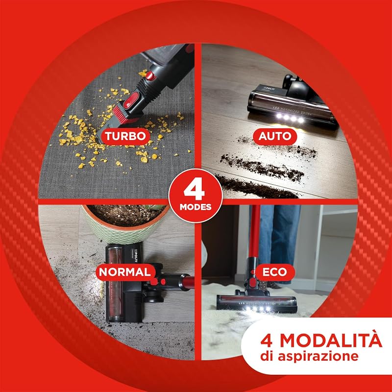 Forzaspira ActiveFlex SR350, Scopa Elettrica Ricaricabile Senza Fili