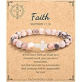 Valentines-Day Christian Gifts for Women, Religious Cross Bracelet Gifts for Women/Daughter/Friend/Sister/Grandma/Granddaughter/Godmother/Her, Inspirational Birthday Faith Based Jewelry Stocking Stuffers Gifts