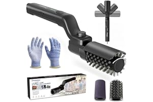 Electric Grill Brush, Cordless BBQ Grill Cleaner for Burnt-On Food, Safe Bristle-Free Electric Grill Cleaning Tool for Outdoo