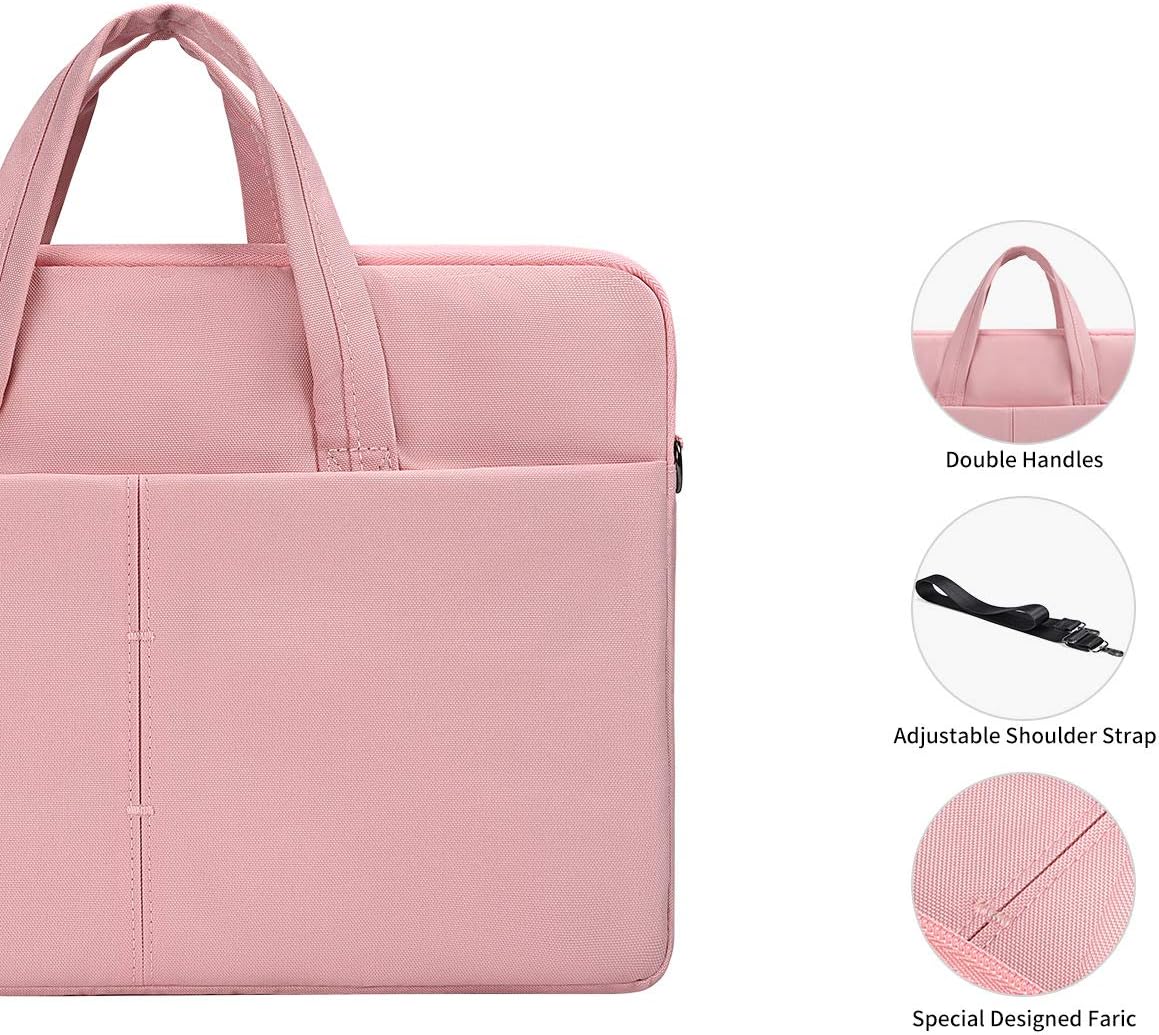 15.6 Inch Laptop Shoulder Messenger Bag for Lenovo Yoga 730 C940/ Lenovo IdeaPad 330 L340/ThinkPad 15.6, Dell Inspiron 15, Asus VivoBook, Acer HP Samsung Chromebook Sleeve Case(Pink): Electronics
