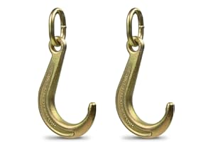 AYMMIC 8'' Forged Tow J Hook, G70, 5,400 Pound Safe Working Load,Compatible with 5/16'' Chain, Heavy Duty J Tow Hook for Tractor Truck Trailer