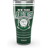 Tervis Traveler NFL New York Jets - Vintage Triple Insulated Tumbler Travel Cup Keeps Drinks Cold & Hot, 30oz, Stainless Steel