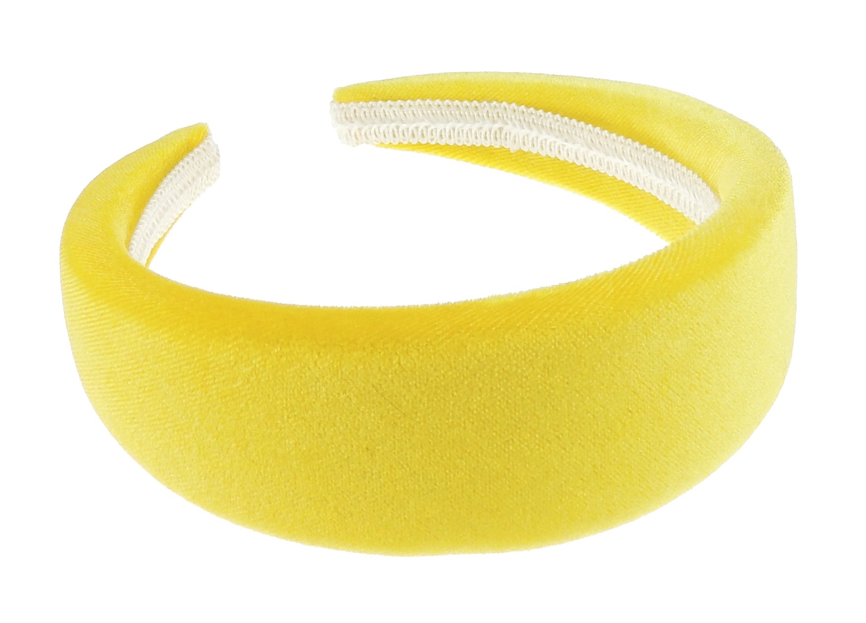 Womens Sponge Puffy Thick Wide Slightly Padded Velvet Formal Boho Vintage Evening Fancy Headband Alice Band,Hair Accessories Hairband For Christmas Birthday Wedding Guest Bridesmaid Party Yellow
