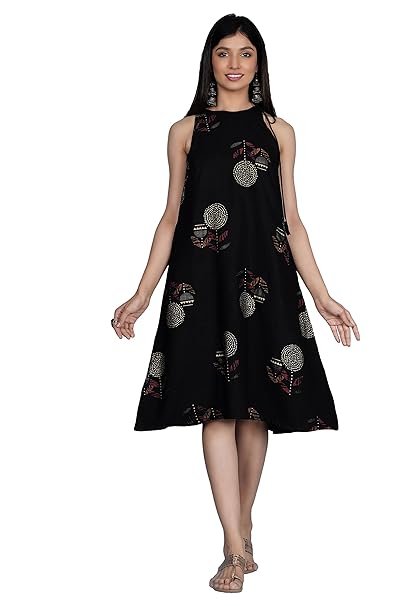 buy orio womens rayon short western fit  flare knee length dress