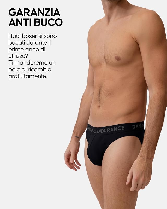 Slip Uomo bambù, 3 o 6 Paia, Nero, M