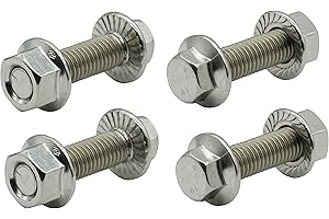 Stainless Steel Flange Screws, Flange Bolts, Exhaust Manifold Hardware Kit (Bolts&Nuts) M10X1.5-35mm (4-Pack)