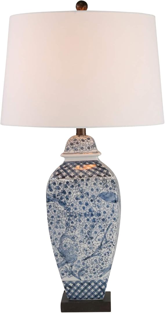 blue and white ginger jar lamps