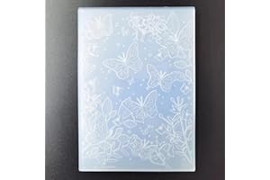 NZJ 3D Butterfly Leave Flower Background Plastic Embossing Folders for Card Making Scrapbooking and Other Paper Crafts