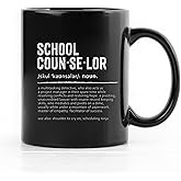QUICQOD School Counselor Mug - Appreciation Gifts for School Counselor, Thank You & Retirement Gifts, 11 Oz Ceramic Coffee Mug