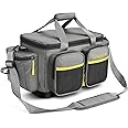 Gonex Fishing Tackle Bag, Water-Resistant Polyester Material Fishing Tackle Storage Bag with Padded Shoulder Strap and Non-Slip Base Suitable for 3600 3700 Tackle Box