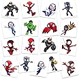 Spidey Birthday Party Supplies, 34Pcs Temporary Tattoos Party Favors Gifts, Removable Fake Tattoo Stickers for Goody Bag Treat Bag Stuff for Spidey and His Amazing Friends Birthday Decorations