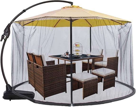 Amazon Com Umbrella Net Fits 9 11 Ft Umbrellas Mosquito Netting Table Screen For Outdoor Patio Garden Outdoor