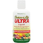 NaturesPlus Ultra Source of Life Liquid - 30 fl oz - Mango Pineapple Flavor - Multivitamin Supplement with Vitamin D3 and Lutein - Vegetarian, Gluten-Free - 30 Servings