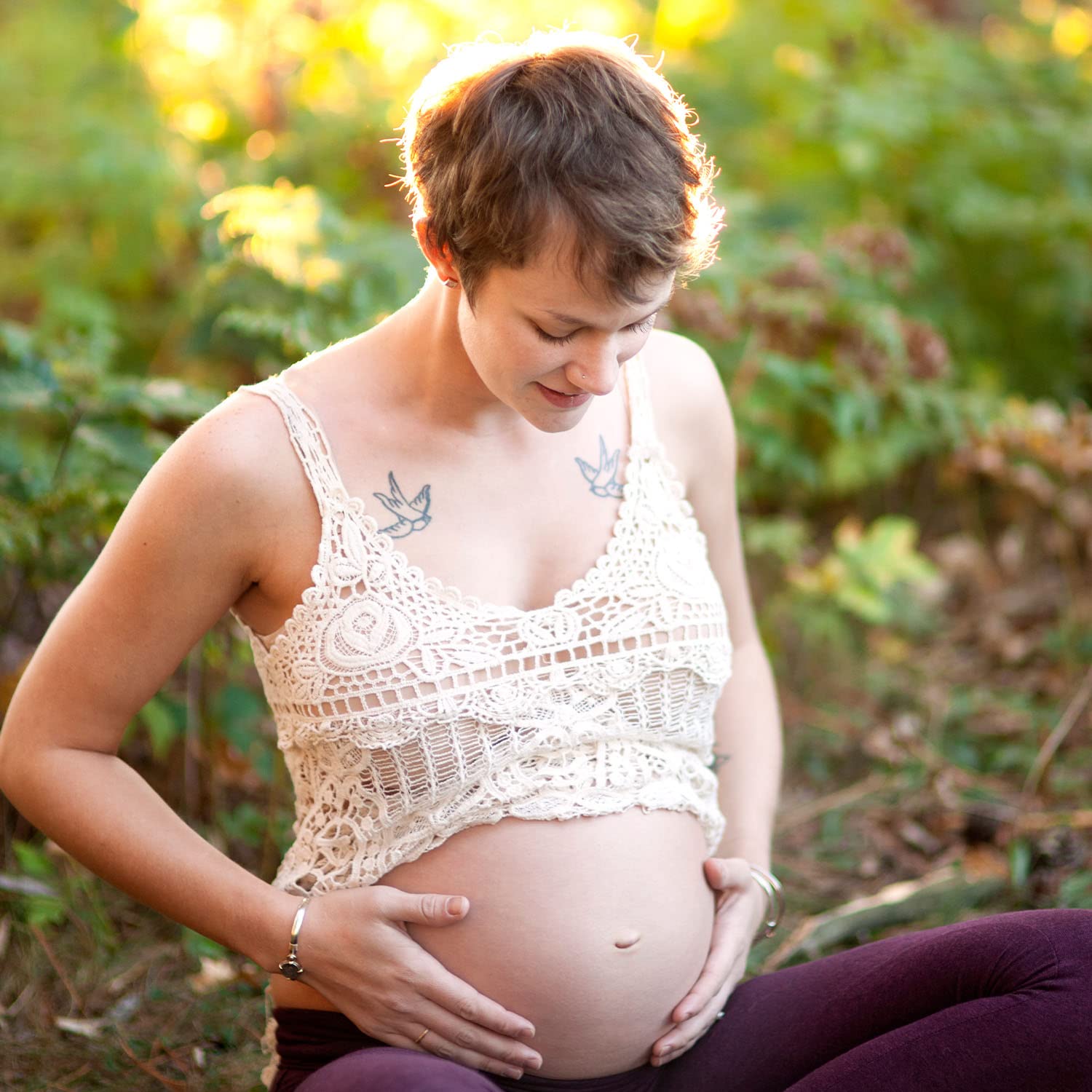 Badger Pregnant Belly Oil and Belly Butter, Rose & Vanilla, Certified Organic, Gentle & Soothing for Stretched Skin During & After Pregnancy