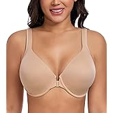 DotVol Women's Front Closure Posture Everyday Bra Plus Size Full Figure Underwire Back Support Bralette