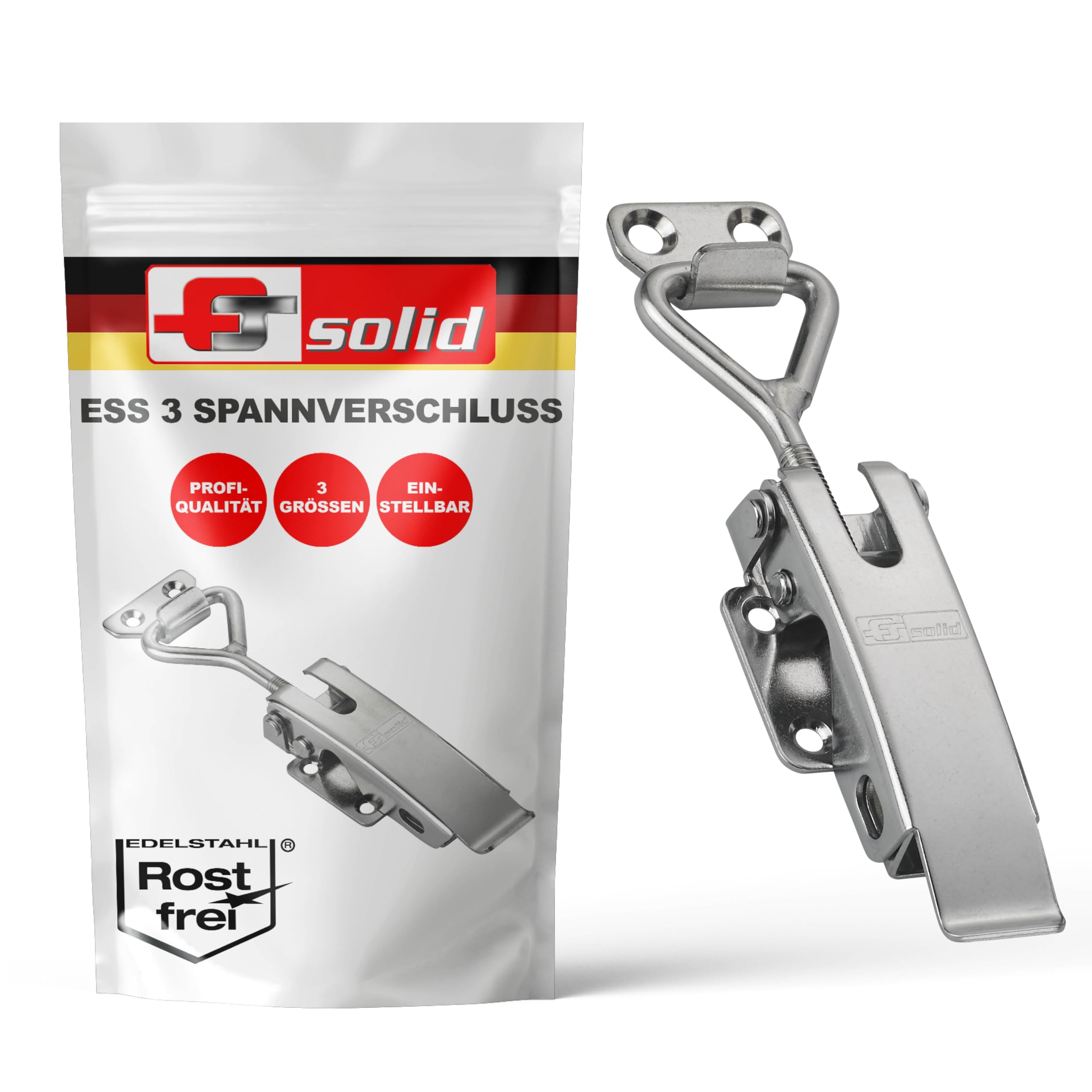 FTsolid Adjustable Tension Lock Stainless Steel ESS2 Box Lock Lever Lock Safety Lock Toggle Latch Fastener Rust Free