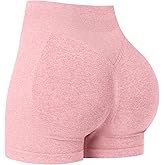 OVESPORT Seamless Workout Shorts for Women Scrunch Butt Lifting Gym Booty Biker Short Pants