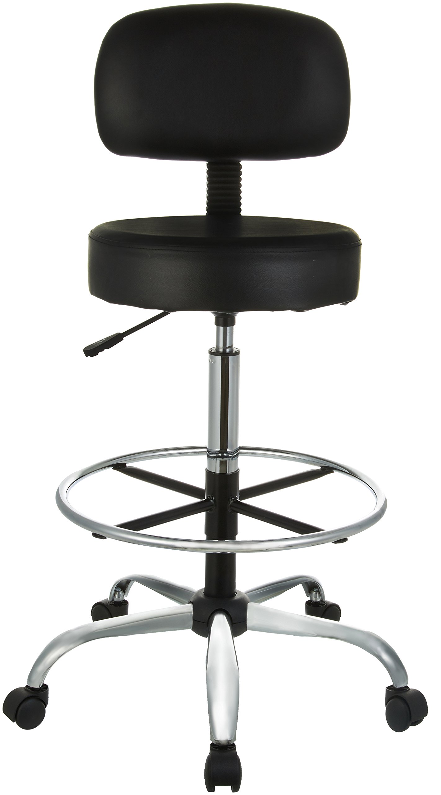 AmazonBasics Drafting Stool with Adjustable Foot Rest Black eBay